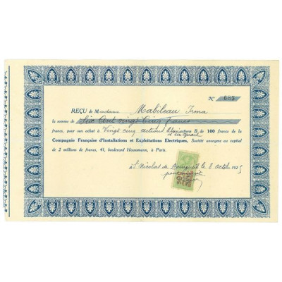 Cie Française d'Installation et Exploitations Electriques