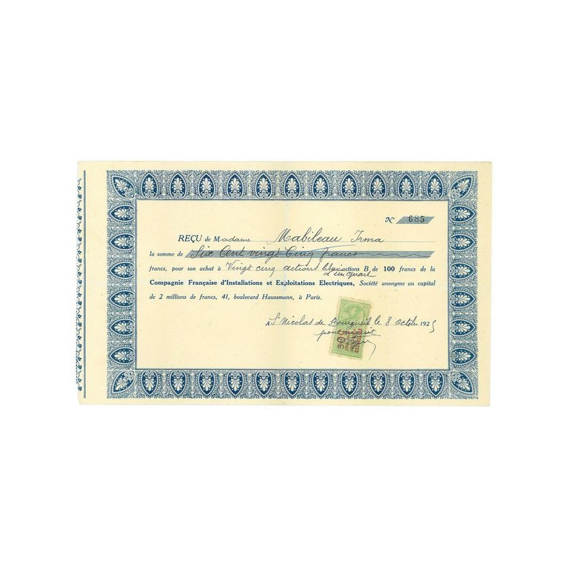 Cie Française d'Installation et Exploitations Electriques