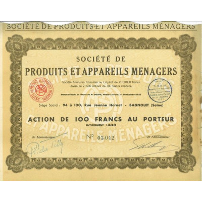 Sté de Produits et Appareils Ménagers