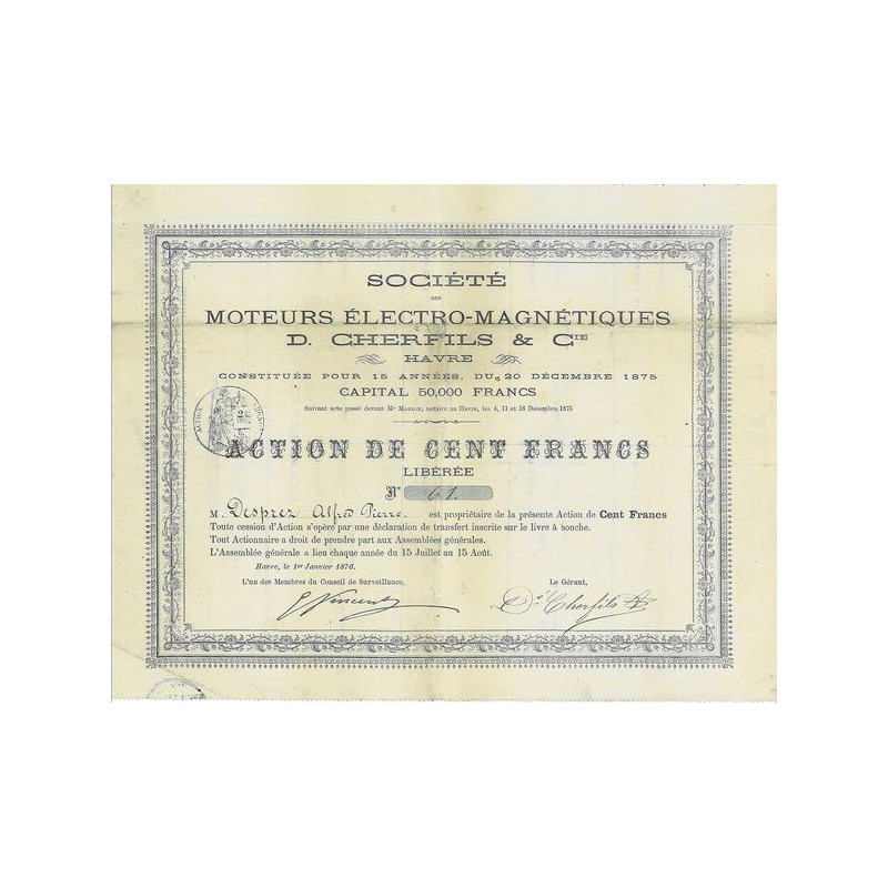 Sté des Moteurs Electro-Magnétiques D. Cherfils & Cie