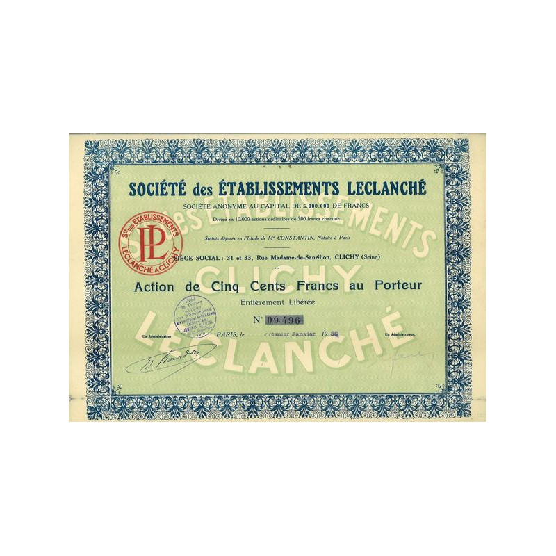 Sté des Ets Leclanché