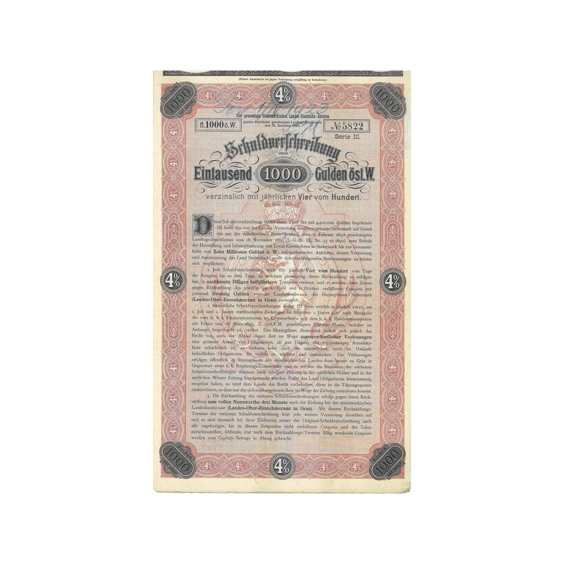 Vier procentiges Steiermarkisches Landes-Eisenbahn-Anlehen