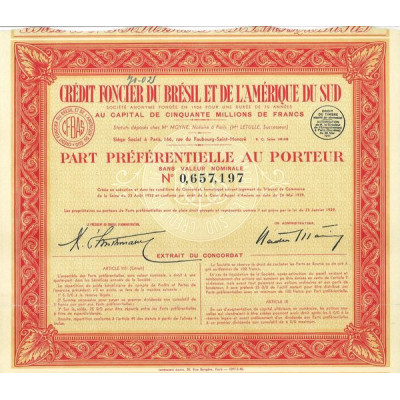 Crédit Foncier du Brésil et de l'Amérique du Sud (Part Préférentielle)