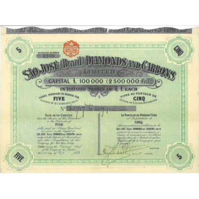 Sâo José (Brazil) Diamonds and Carbons Limited