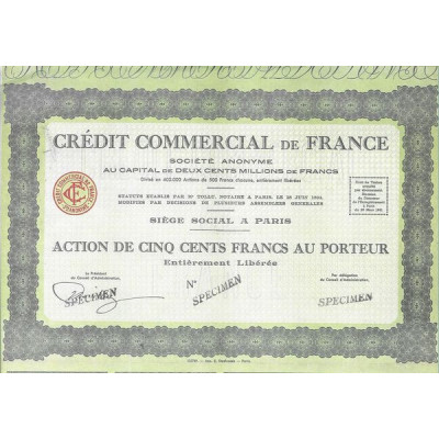 Crédit Commercial de France (Act 500 F)