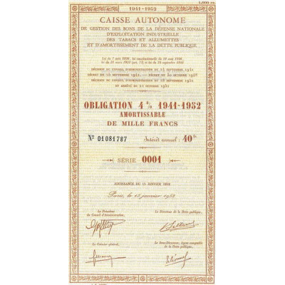 Caisse Autonome de Gestion des Bons de la Défense Nationale d'Exploitation Industrielle des Tabacs et Allumettes et d'Amortissem