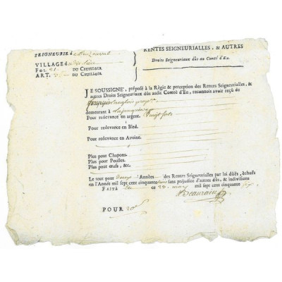 Rente Seigneurale 1 Autres - 1756
