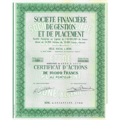 Sté Financière de Gestion et de Placement