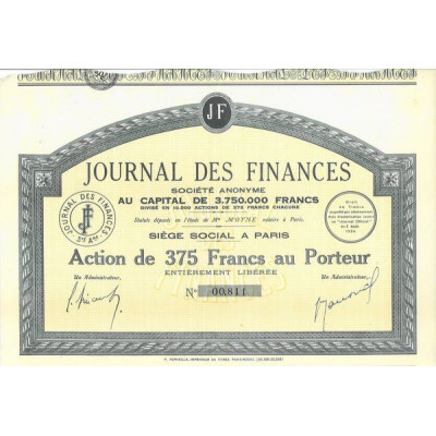 Journal des Finances (Act 375 F)