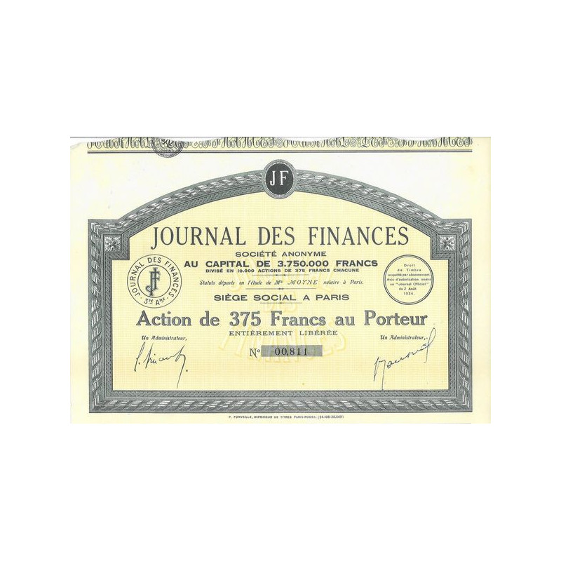 Journal des Finances (Act 375 F)