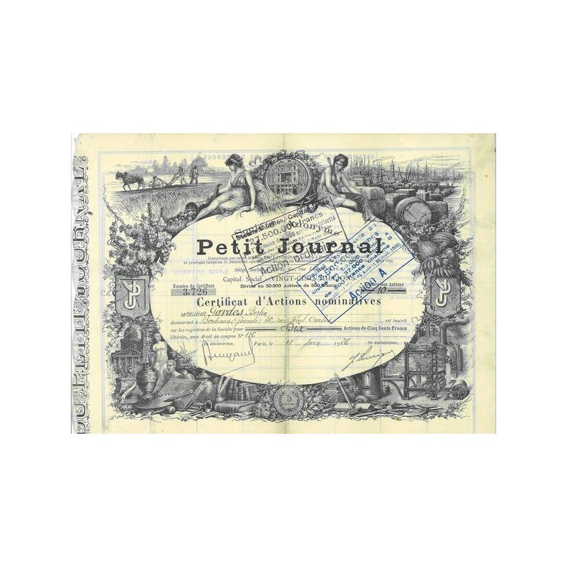 S.A. du Petit Journal (Certif)