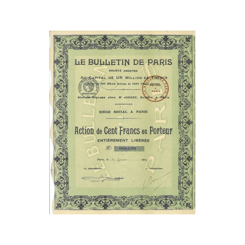 Le Bulletin de Paris