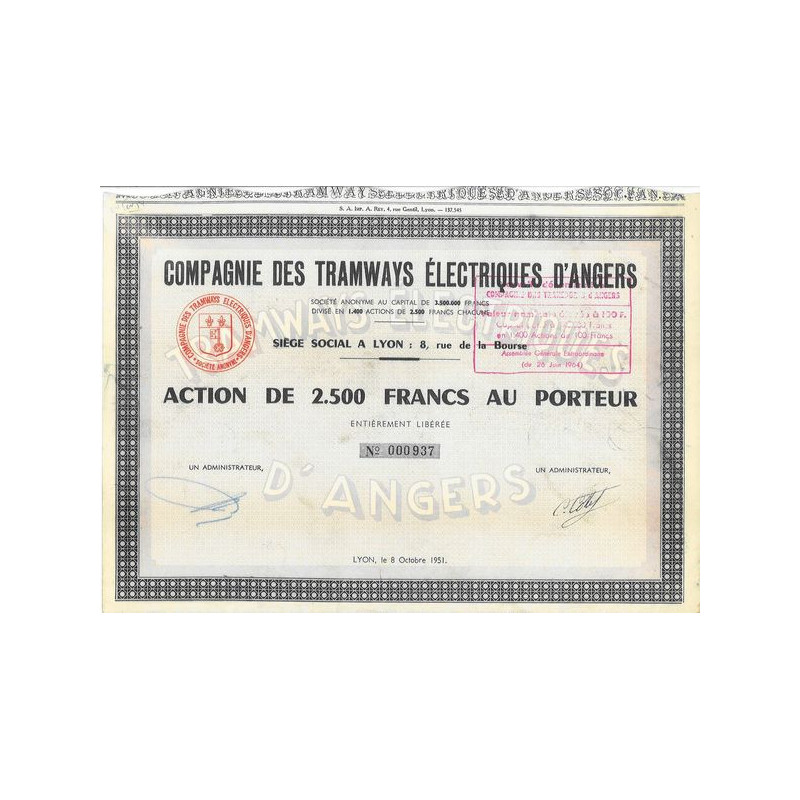Cie des Tramways Electriques d'Angers