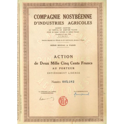 Cie Nosybéenne d'Industries Agricoles