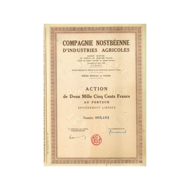 Cie Nosybéenne d'Industries Agricoles