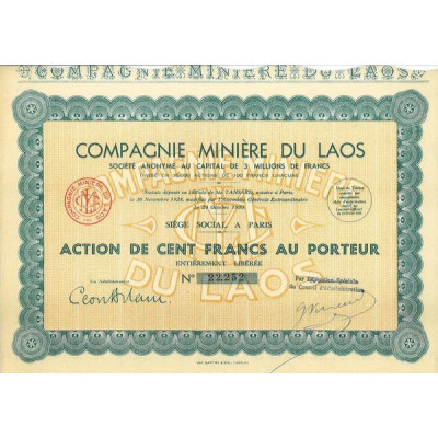 Cie Minière du Laos (modele 2)