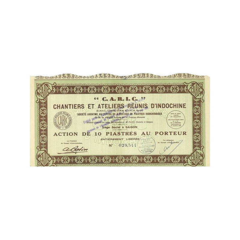 "C.A.R.I.C." Chantiers et Ateliers Réunis d'Indochine