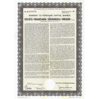 Società Finanziaria Siderurgica Finsider (150)