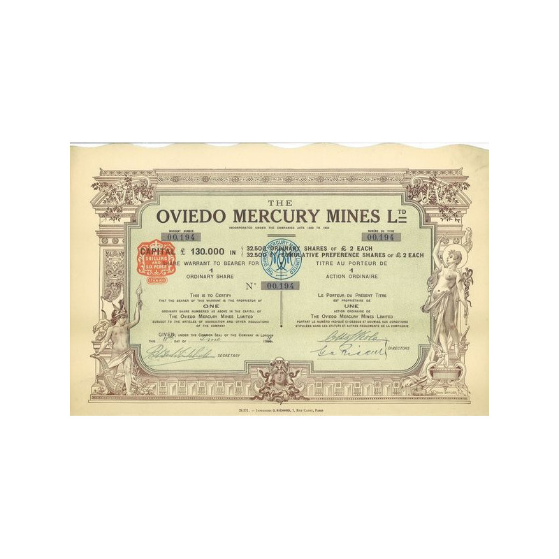 The Oviedo Mercury Mines Ltd (Act O)