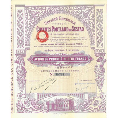 Sté Gale des Ciments Portland de Sestao (Act Prior 100 F)