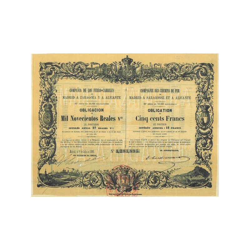 Cia de los Ferro-Carriles de Madrid a Zaragoza y a Alicante