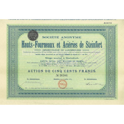 S.A. des Hauts-Fourneaux et Aciéries de Steinfort (Grand-Duché de Luxembourg)