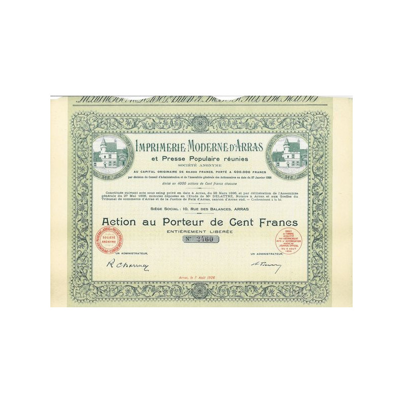 Imprimerie Moderne d'Arras et Presse Populaire Réunies