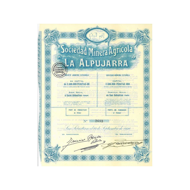Sociedad Minera Agricola "La Alpujarra" (PF)